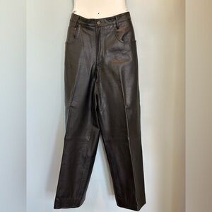 Genuine Leather Mens Lined Leather Jeans Pants Motorcycle Moto size 46 inseam 30